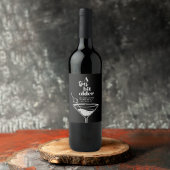 Ein Tini Bit Older Martini Moderner Schwarzer Gebu Weinetikett