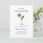Ein Tini Bit Smarter Martini-Abschluss Einladung (Stehend Vorderseite)