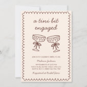 Ein Tini-Bit Verlobte Hand gezeichnet Espresso Mar Einladung (Vorderseite)