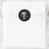 Ein Tini-Bit Vintager Retro-Stil Runder Aufkleber (Tasche)