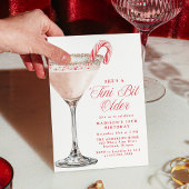 „Ein Tini-Bitchen älter“ Candy Cane Martini Geburt Einladung
