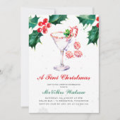 Ein Tini Christmas Martini Weihnachts-Party Einladung (Vorderseite)