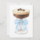 Ein Tini etwas Naher Bow Espresso Martini Bridal Einladung (Rückseite)
