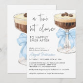 Ein Tini etwas Naher Bow Espresso Martini Bridal Einladung (Vorne/Hinten)