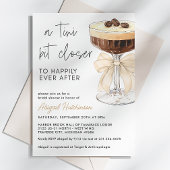 Ein Tini etwas Naher Bow Espresso Martini Bridal Einladung