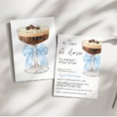 Ein Tini etwas Naher Bow Espresso Martini Bridal Einladung