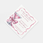 Ein Tini etwas Naher Chic Pink Martini Brautparty Serviette (Ecke)