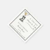 Ein Tini etwas Naher Dirty Martini-Brautparty Serviette (Ecke)