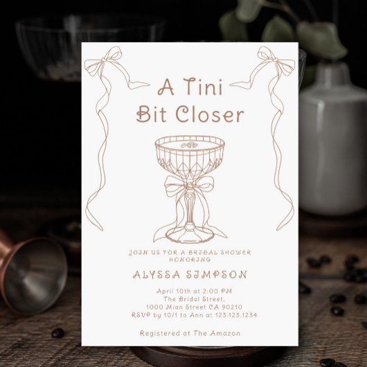 Ein Tini etwas Naher handgezogenes Brautparty Einladung