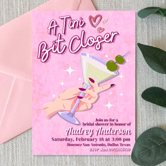 Ein Tini etwas Naher Martini-Brautparty Einladung