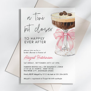 Ein Tini etwas Naher Pink Bow Espresso Martini Bri Einladung