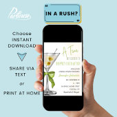 Ein Tini etwas Näheres Cocktail-Brautparty Einladung