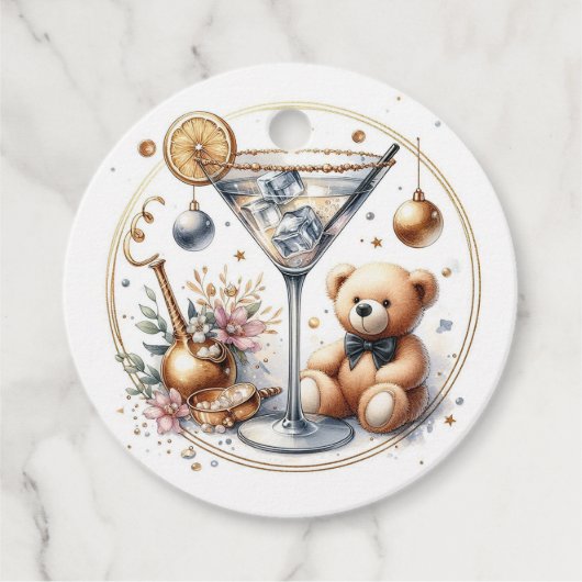 Ein Tini ist unterwegs! Babyparty Geschenkanhänger (Vorderseite)