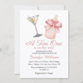 ein tini ist unterwegs, ein martini mädchen dusche einladung (Vorderseite)