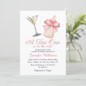 ein tini ist unterwegs, ein martini mädchen dusche einladung (Stehend Vorderseite)