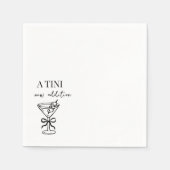 Ein Tini New Addition Martini Handgezeichneter Coc Serviette (Vorderseite)