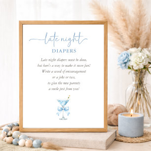 Ein TIni One Blue Boy Baby Shower Späte Nacht Wind Poster