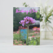 Ein Tipp von Z "Denken Sie an Sie"-Karte Dankeskarte (Stehend Vorderseite)