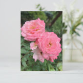 Ein Tipp Z "Rosa Rose"-Karte Dankeskarte (Stehend Vorderseite)