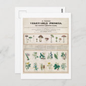 Ein Tisch für Gemüsepoisons Vintage Poster Postkarte (Vorne/Hinten)