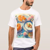 ein Tisch mit Esstisch und Kuchen T-Shirt (Vorderseite)