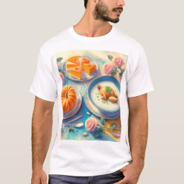 ein Tisch mit Esstisch und Kuchen T-Shirt