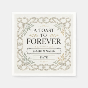 Ein Toast auf den ewig romantischen Heiratsantrag Serviette