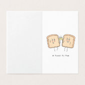 Ein Toast auf Ihre Karte, eine Scheibe Toast, Beif (Außenseite Aufgefaltet)