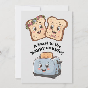 Ein Toast für das glückliche Paar Lustige Hochzeit Einladung