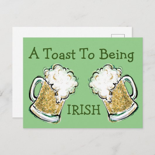 Ein Toast für die Iren Postkarte (Vorne/Hinten)