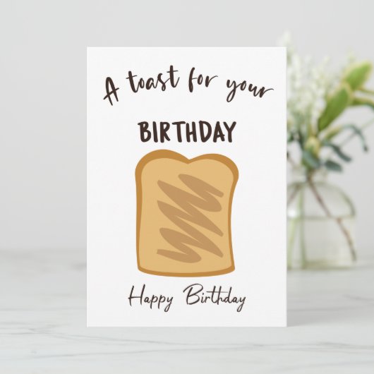 Ein Toast für Ihren Geburtstag Dankeskarte (Stehend Vorderseite)