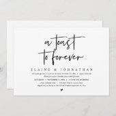 Ein Toast für immer, ein Brunch-Party für Hochzeit Einladung (Vorne/Hinten)