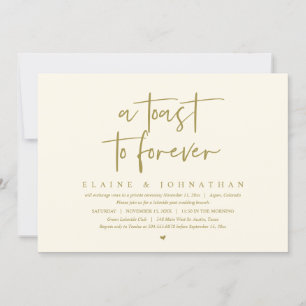 Ein Toast für immer, ein Brunch-Party für Hochzeit Einladung
