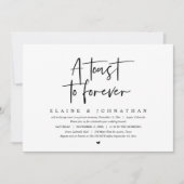 Ein Toast für immer, ein Brunch-Party für Hochzeit Einladung (Vorderseite)