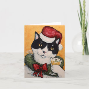 Ein Toast! Gefaltete Feiertagskarte