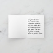 Ein Toast zu den Freundinnen und zur Freundschaft Karte (Innenseite)