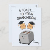 Ein Toast zu Ihrem Abschluss Funny Family Friends Postkarte (Vorne/Hinten)