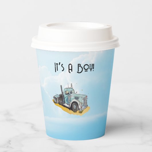 Ein Toast zu unserem kleinen Fahrer Pappbecher (Vorderseite)