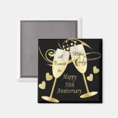 Ein Toast zum 50. Jubiläum | DIY Text Magnet (Vorderseite/Rückseite)