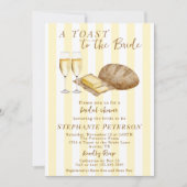 Ein Toast zum Bride Bread & Butter Brautparty Einladung (Vorderseite)