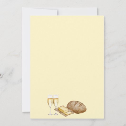 Ein Toast zum Bride Bread & Butter Brautparty Einladung (Rückseite)