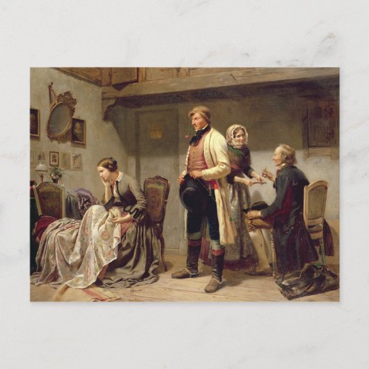 Ein Toast zum verlobten Paar Postkarte (Vorderseite)