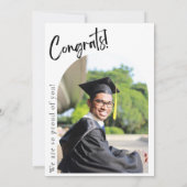 Ein Toast zur Ankündigung der Grad Graduation Part (Rückseite)