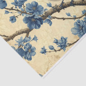 Ein Toile de Jouy Bluebird Seidenpapier (Ausschnitt)