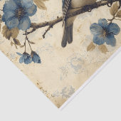 Ein Toile de Jouy Bluebird Seidenpapier (Ausschnitt)
