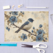 Ein Toile de Jouy Bluebird Seidenpapier (Handwerk)