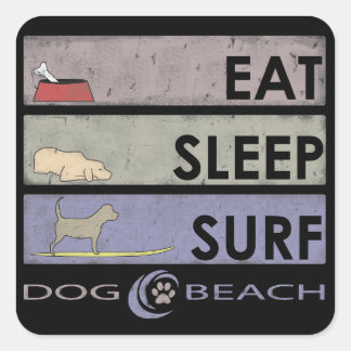 Ein toller Aufkleber für Hunde- und Strandliebhabe