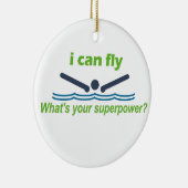 Ein tolles Geschenk für den Schmetterlingsschwimme Keramik Ornament (Rechts)