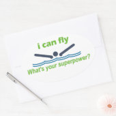 Ein tolles Geschenk für den Schmetterlingsschwimme Ovaler Aufkleber (Umschlag)