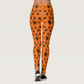 Ein tolles Halloween-Muster in Orange und Schwarz Leggings (Rückseite)